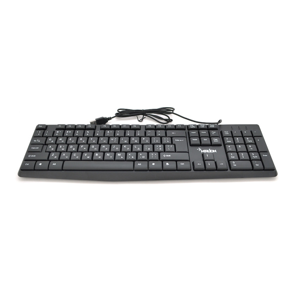 Клавіатура USB Merlion KB-ALFA, довжина кабелю 135см, (Eng/Укр/Рус), (460х158х33 мм) Black, 104к, Q20