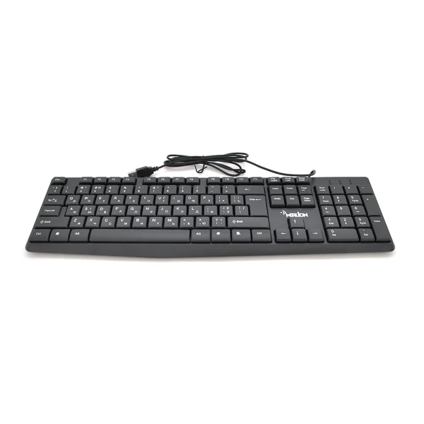 Клавіатура USB Merlion KB-ALFA, довжина кабелю 135см, (Eng/Укр/Рус), (460х158х33 мм) Black, 104к, Q20