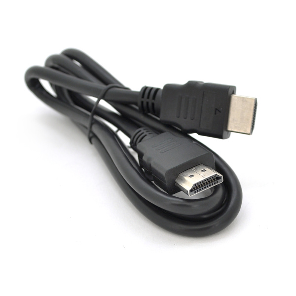 Кабель Merlion HDMI-HDMI HIGH SPEED Premium 1m, v1.4, OD-7.5mm, круглий Black, конектор Black, (Пакет), Q350