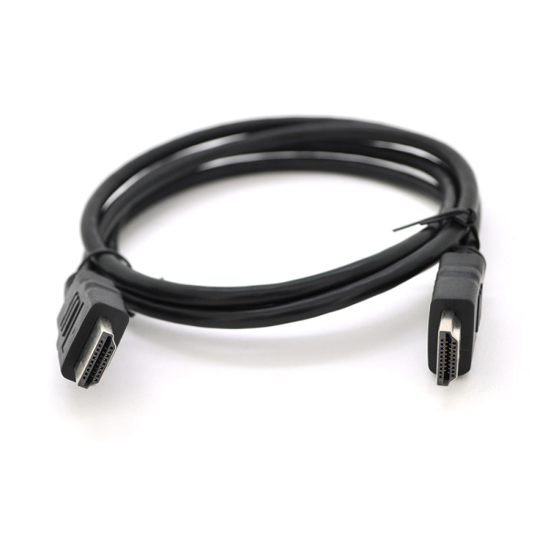 Кабель Merlion HDMI-HDMI HIGH SPEED 1.2m, v1.4, OD-7.5mm, круглий Black, конектор Black, (Пакет) Q250
