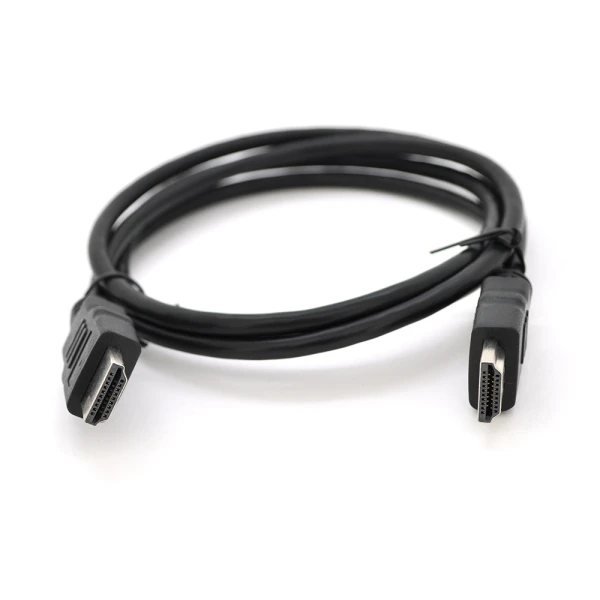 Кабель Merlion HDMI-HDMI HIGH SPEED 1.2m, v1.4, OD-7.5mm, круглий Black, конектор Black, (Пакет) Q250