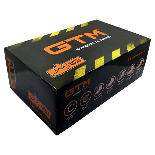 GTM Черевики зварювальника р.45 з мет. носком та каучуковою підошвою SM-072