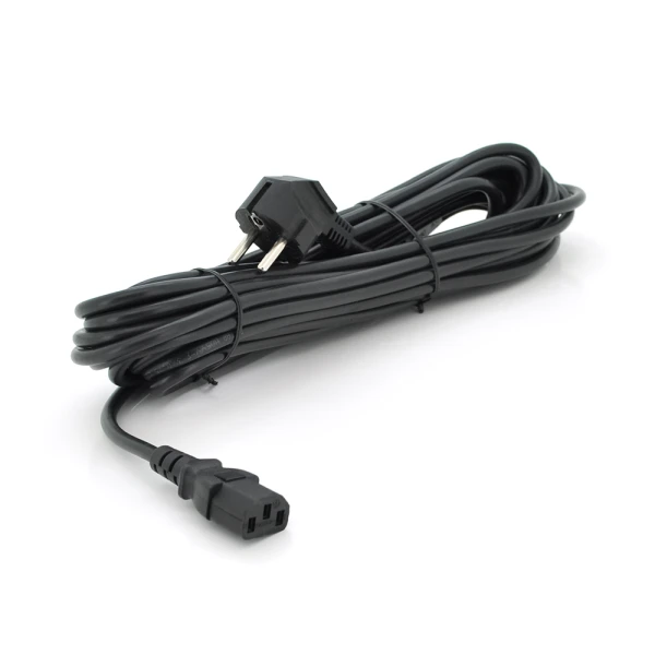 Кабель живлення Ritar PC-186 CEE7/17-C13, 10.0m, 0.75mm, 3 pin (євровилка), Black, OEM, МЕДЬ!!!!