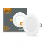 LED світильник вбудований круглий VIDEX 6W 5000K