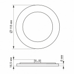 LED світильник вбудований круглий VIDEX 6W 5000K - Зображення 3