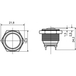 TY 16-231P Pcb Кнопка металева опукла, (з'єднання під паяння), 1NO. - Зображення 7