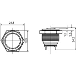 TY 16-231P Pcb Кнопка металева опукла, (з'єднання під паяння), 1NO. - Зображення 7