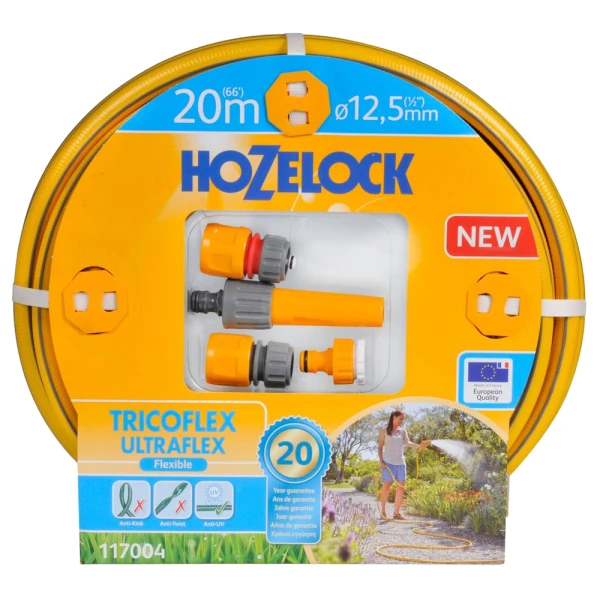Набір для поливу HoZelock 117004 шланг Ultraflex 12,5 мм 20 м + конектори