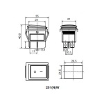 KCD2-201NW GR/B 220V Перемикач 1 кл. вологозащ. зелений з підсвічуванням - Зображення 4