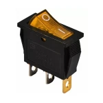 KCD3-101N 220V YL/B Перемикач 1 кл. жовтий з підсвічуванням