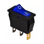 KCD3-101N BL/B 220V Перемикач 1 кл. синій з підсвічуванням