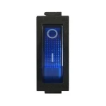 KCD3-101N BL/B 220V Перемикач 1 кл. синій з підсвічуванням - Зображення 2
