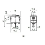 KCD5-101 WH/WH Перемикач 1 кл. білий - Зображення 4