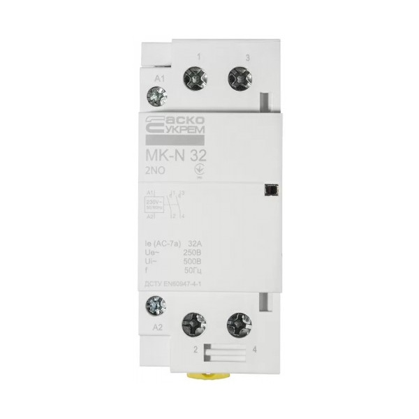 Модульний контактор MK-N 2P 32A 2NO 220V