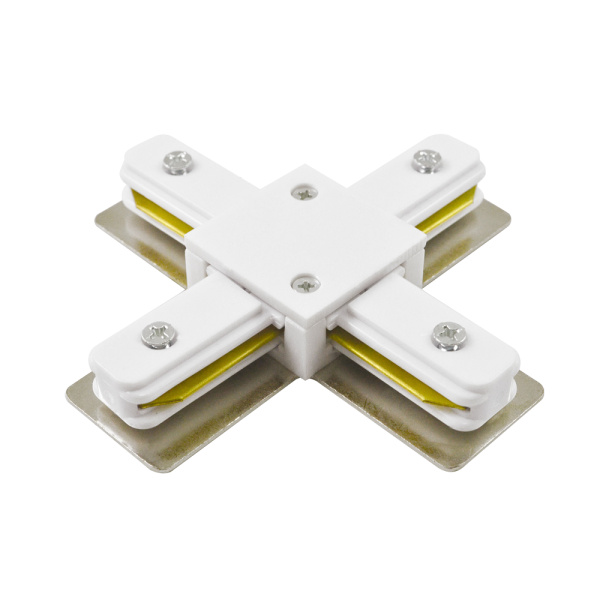 Коннектор  X -обр.для шинопровода JAZZWAY PTR CX-WH  білий