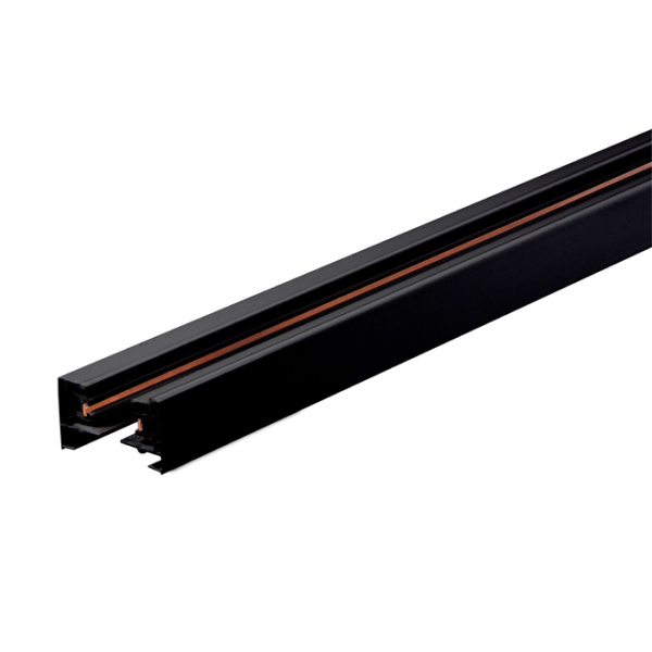 Шинопровід для трекових систем JAZZWAY PTR 1M-BL чорний 1 м. з струмівводом та заглушкою