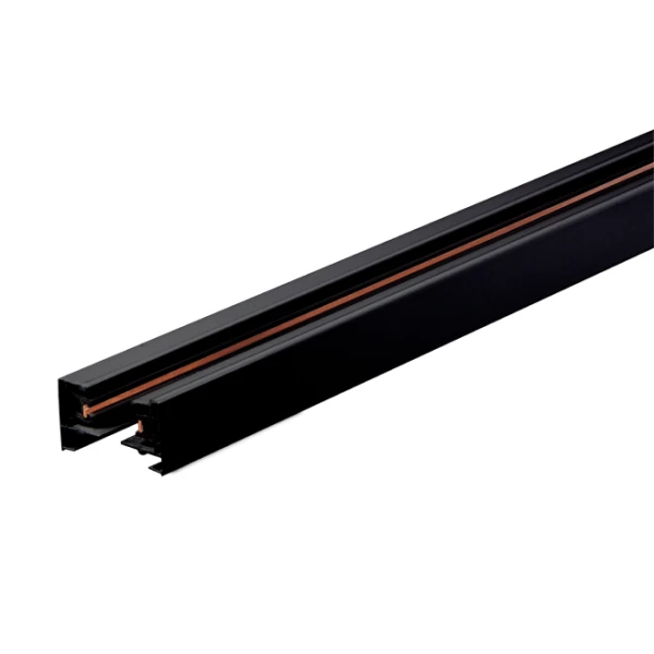 Шинопровід для трекових систем JAZZWAY PTR 1M-BL чорний 1 м. з струмівводом та заглушкою