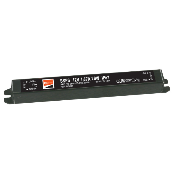 Блок питаниядля светодиодной ленты 12V JAZZWAY BSPS 12V1,67A=20w IP67
