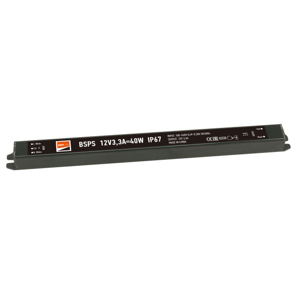 Блок живлення для світлодіодної стрічки 12V JAZZWAY BSPS 12V3,3A=40w IP67