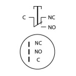 TYJ 19-211 Кнопка металева пласка, 1NO + 1NC. - Зображення 5