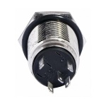 TYJ 16-261 Кнопка металева плоска з підсвічуванням, 1NO+1NC, жовта 220V. - Зображення 2