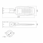 LED вуличний ліхтар VIDEX (поворотний) 30W 5000K Сірий - Зображення 3
