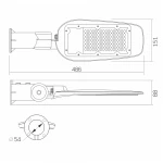 LED вуличний ліхтар VIDEX (поворотний) 50W 5000K Сірий - Зображення 3