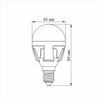 LED лампа VIDEX G45 7W E14 3000K 220V (VL-G45-07143) - Зображення 3