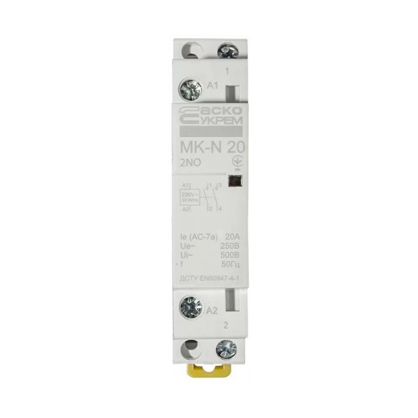 Модульний контактор MK-N 2P 20A 2NO 220V