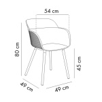 Крісло Tilia Shell-N ніжки букові хакі - Зображення 5