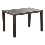 Стіл Tilia Antares 80x120 см верх стільниці зі скла, ніжки пластикові венге