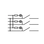 KCD2-3101N C3-BL/B 220V Перемикач 3 кл. синій з підсвічуванням - Зображення 3