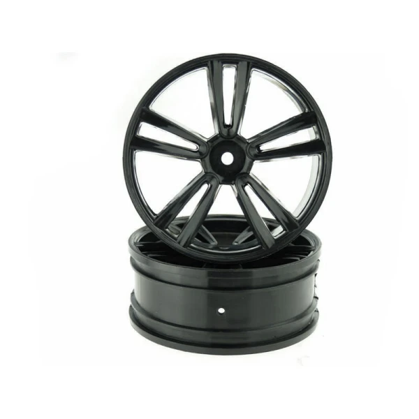 1:10 Front Black Rims 2P
