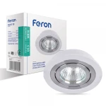 Світильник точковий Feron DL6110 MR16 білий, круг поворотний G5.3 (6343)