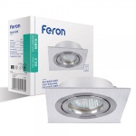 Світильник точковий Feron DL6120 MR16 білий, квадрат поворотний G5.3 (6344)