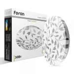 Світлодіодна панель Feron AL536 30W круг накладний 2250Lm 4000K 380*65mm (6422)