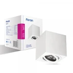 Світильник Feron ML303 MR16/GU10 білий, квадрат, поворотний, 80*80*90мм (6538)
