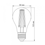 LED лампа TITANUM Filament A60 7W E27 4100K - Зображення 3