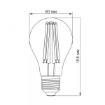 LED лампа TITANUM Filament A60 7W E27 4100K - Зображення 3
