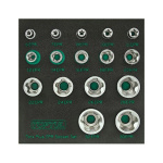 Набір головок Torx Plus EPR 1/4", 3/8", 1/2" 6EPR-32EPR 16од. в ложементі TOPTUL GABF1601