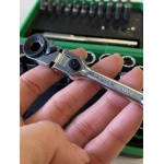 Набір біт і головок з тріскачкою TOPTUL 1/4" 41од. (12-гр.) GADW4502 - Зображення 5