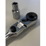 Тріскачка міні 1/4" з шарніром TOPTUL 60 зубців (ісп. з FTDF0810) CHEV0811 - Зображення 6