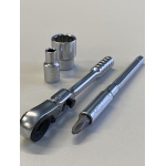 Тріскачка міні 1/4" з шарніром TOPTUL 60 зубців (ісп. з FTDF0810) CHEV0811 - Зображення 7