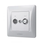 VIDEX BINERA Розетка TV+SAT кінцева срібний шовк (VF-BNSK2TVSATE-SS) (20/120) - Зображення 3