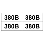 Знак "380" 17х10 (на аркуші 693 шт)