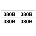 Знак "380" 17х10 (на аркуші 693 шт)