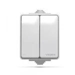 VIDEX BINERA IP65 Вимикач зовнішній 2кл сірий (VF-BNW12-G) (10/100) - Зображення 2
