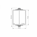 VIDEX BINERA IP65 Вимикач зовнішній 2кл сірий (VF-BNW12-G) (10/100) - Зображення 4
