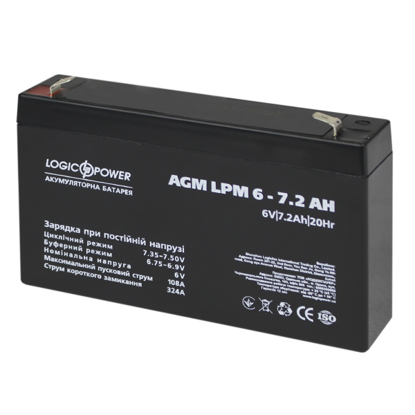Акумулятор AGM LPM 6V - 7.2 Ah