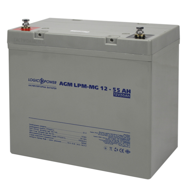 Акумулятор мультигелевий LPM-MG 12V - 55 Ah